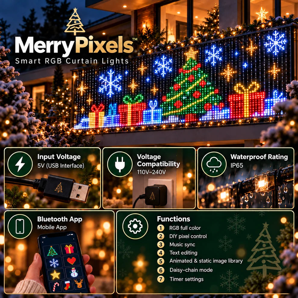 MerryPixels™ - Smart Animated Christmas Lights