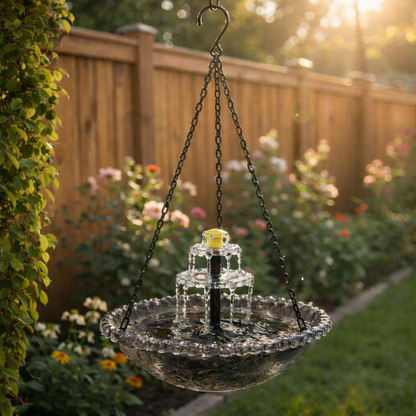 🔥🔥New Year 70% Off--Solar Cascade Hanging Bird Bath Fountain