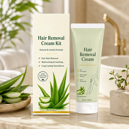 Natural Gentle Hair Removal Cream | For Women & Men, Sensitive Skin（ New and old packaging shipped at random.）