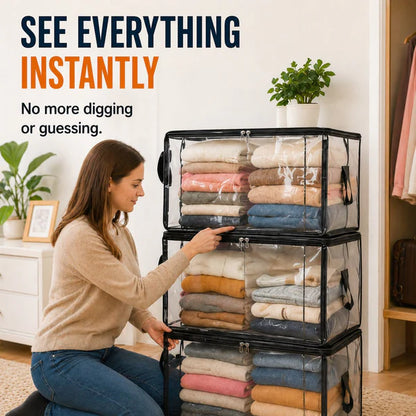 🔥Limited TimePromotion 49% OFF 📦Large Heavy-Duty Thick Plastic Clear Storage Bag for Clothes, Moving & Storage