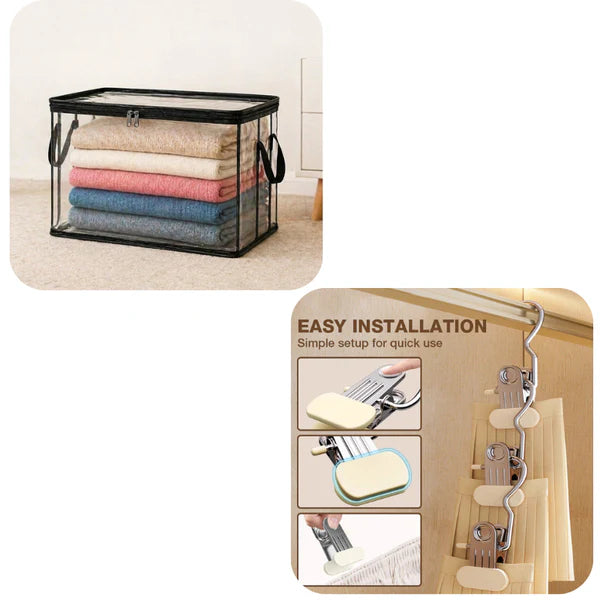 🔥Limited TimePromotion 49% OFF 📦Large Heavy-Duty Thick Plastic Clear Storage Bag for Clothes, Moving & Storage