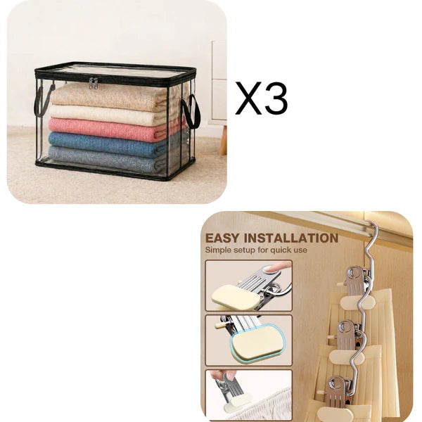 🔥Limited TimePromotion 49% OFF 📦Large Heavy-Duty Thick Plastic Clear Storage Bag for Clothes, Moving & Storage