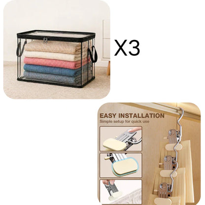 🔥Limited TimePromotion 49% OFF 📦Large Heavy-Duty Thick Plastic Clear Storage Bag for Clothes, Moving & Storage