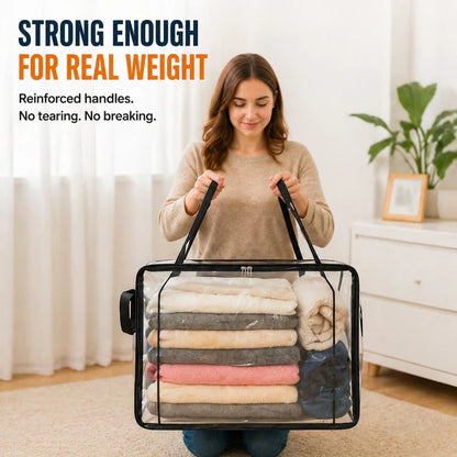 🔥Limited TimePromotion 49% OFF 📦Large Heavy-Duty Thick Plastic Clear Storage Bag for Clothes, Moving & Storage