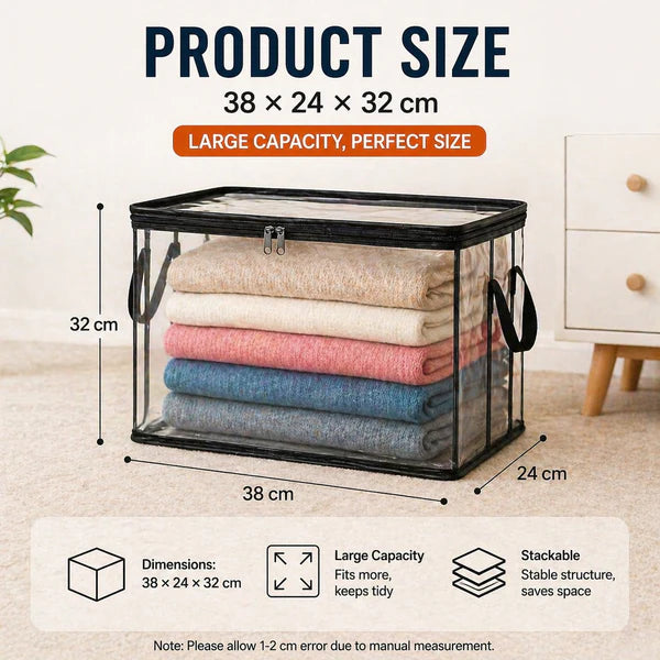 🔥Limited TimePromotion 49% OFF 📦Large Heavy-Duty Thick Plastic Clear Storage Bag for Clothes, Moving & Storage