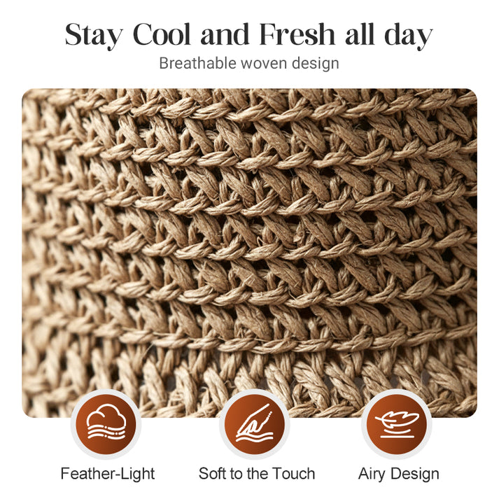 🔥 Hot Sale 49% OFF🔥Elegant Woven Straw Sun Hat with Bow