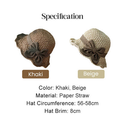 🔥 Hot Sale 49% OFF🔥Elegant Woven Straw Sun Hat with Bow