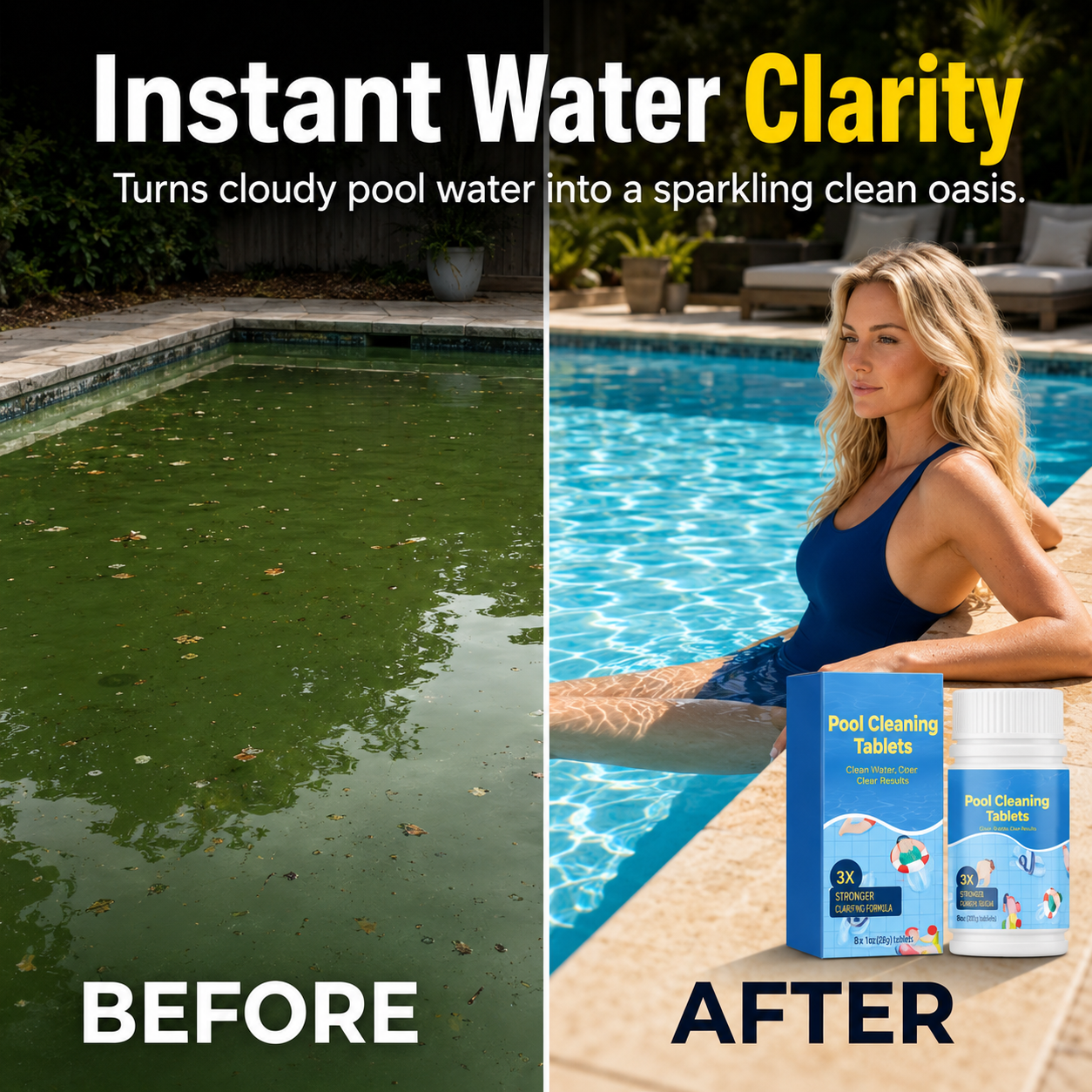 💦Crystal Clear Pool Cleaner🔥 Long-Lasting Cleaning Tablets